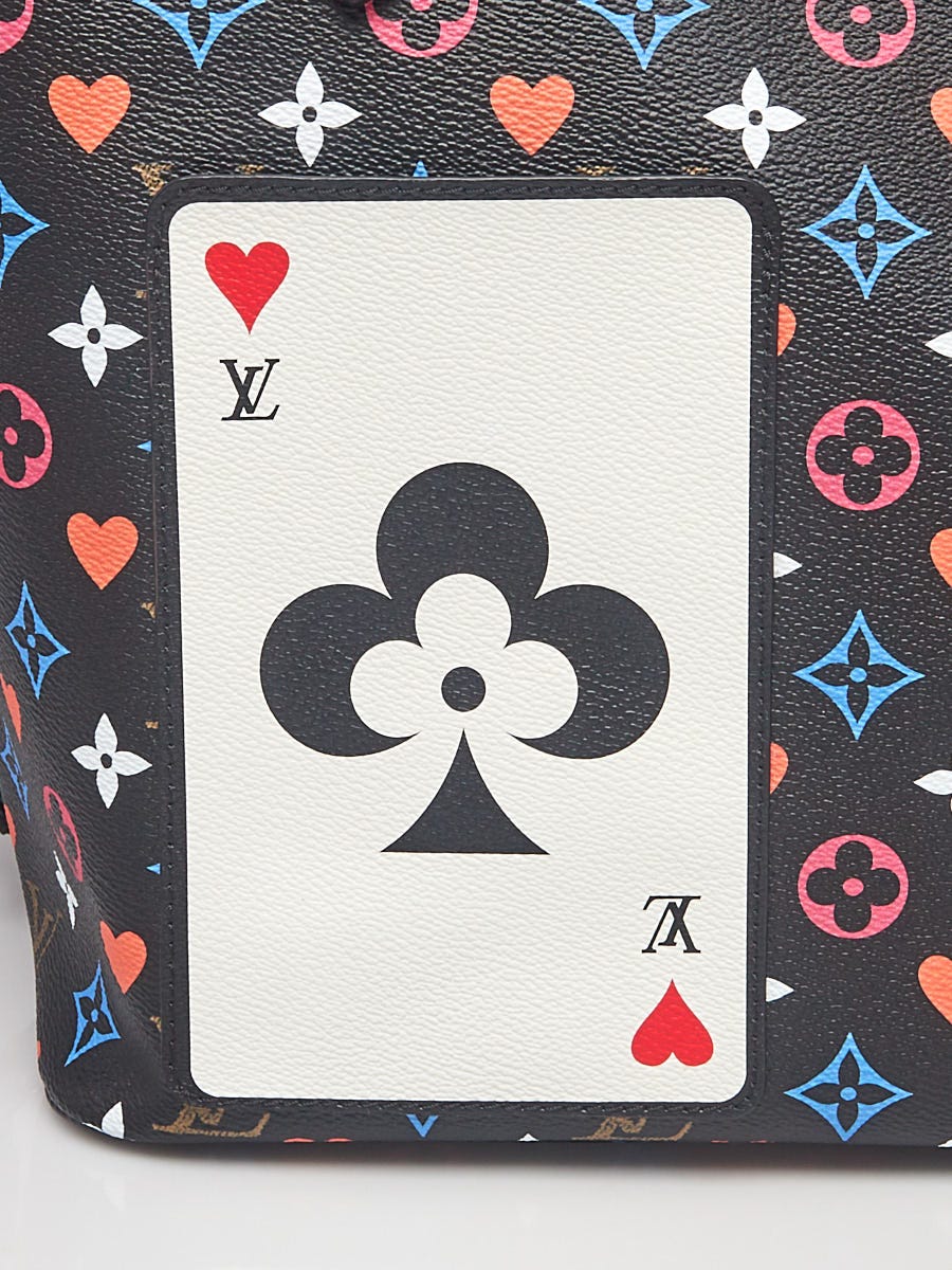 Louis Vuitton Poker Black Multicolor Game on Monogram Neverfull mm 21l1117