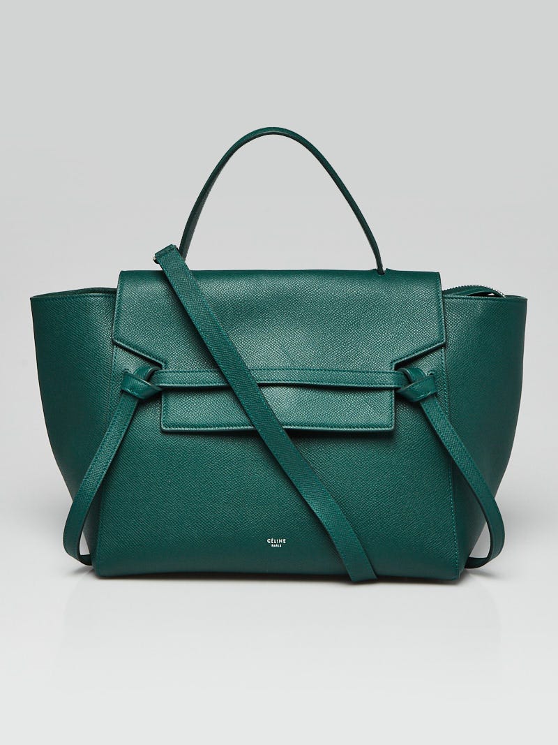Celine Green Pebbled Leather Mini Belt Bag | Yoogi's Closet