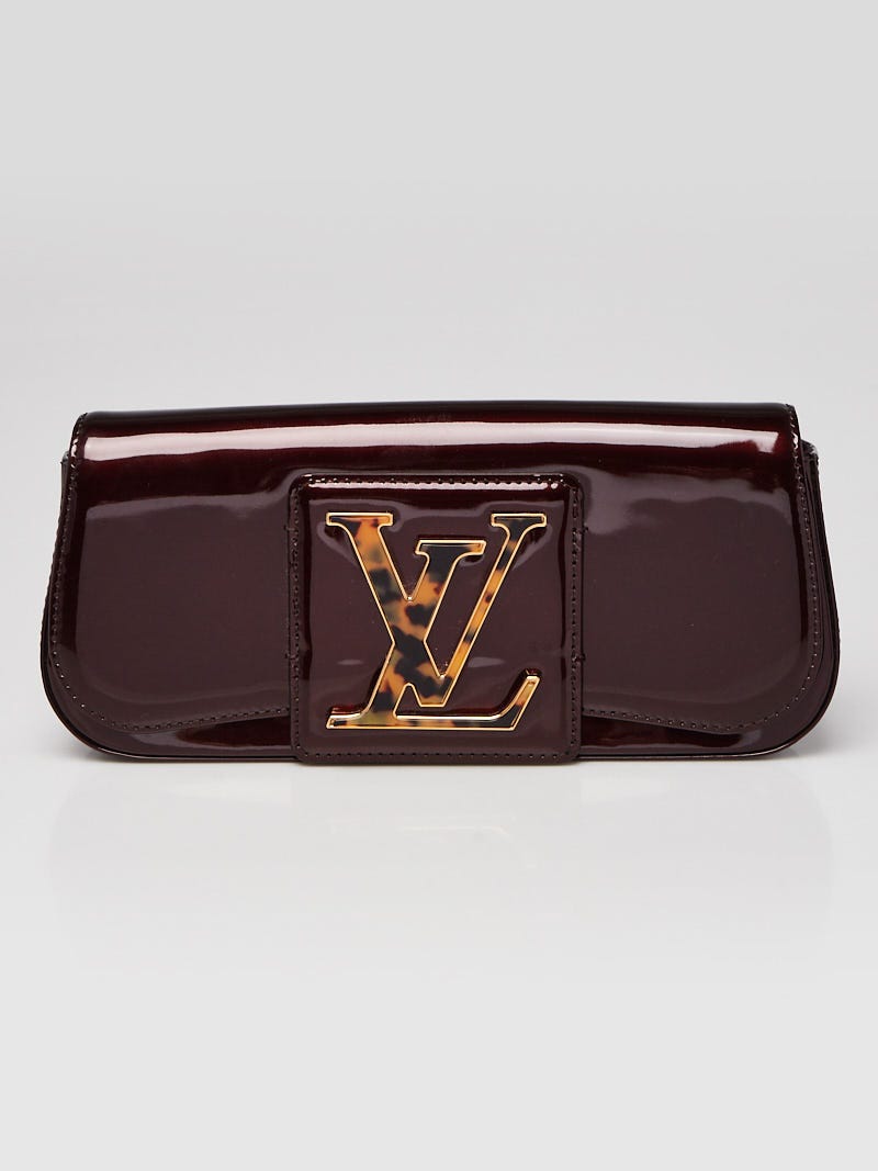 Louis Vuitton Sobe Clutch Vernis Amarante with Tortoise Shell LV