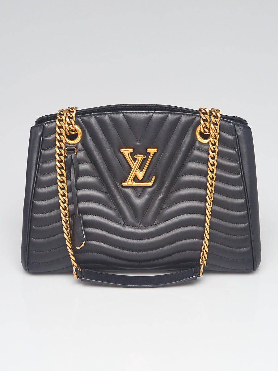 Louis Vuitton Black Quilted Calfskin Leather New Wave Chain Tote 