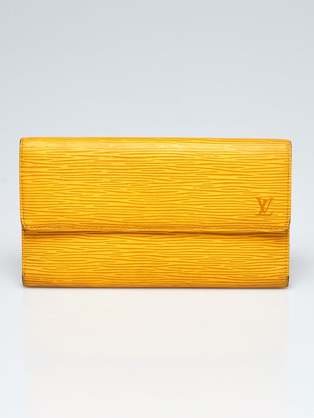 Louis Vuitton Tassil Yellow Epi Leather Porte-Tresor International Wallet
