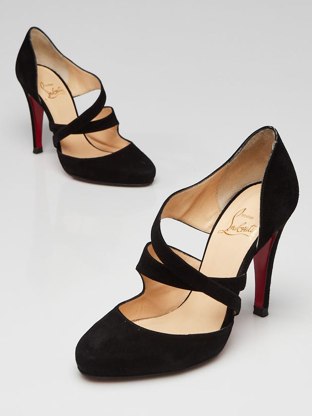 Christian Louboutin Black Suede Citoyenne 100 Pumps Size 5/35.5