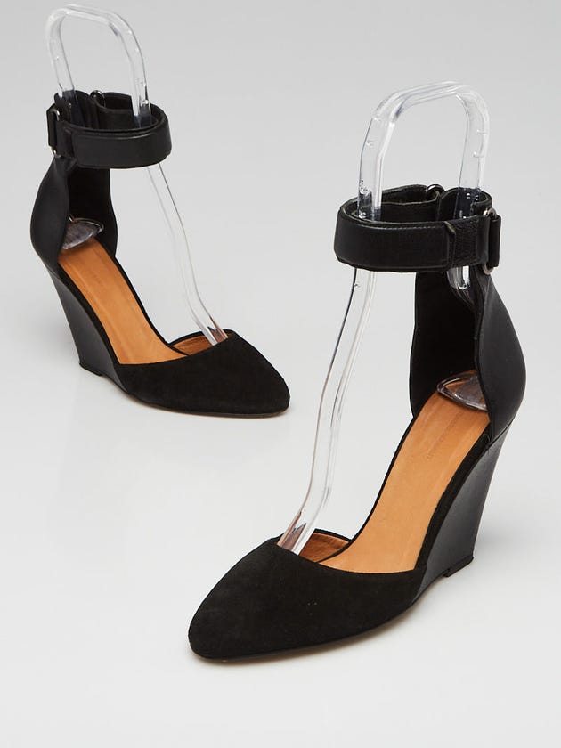 Isabel Marant Black Suede/Leather Shane Wedges Size 5.5/36