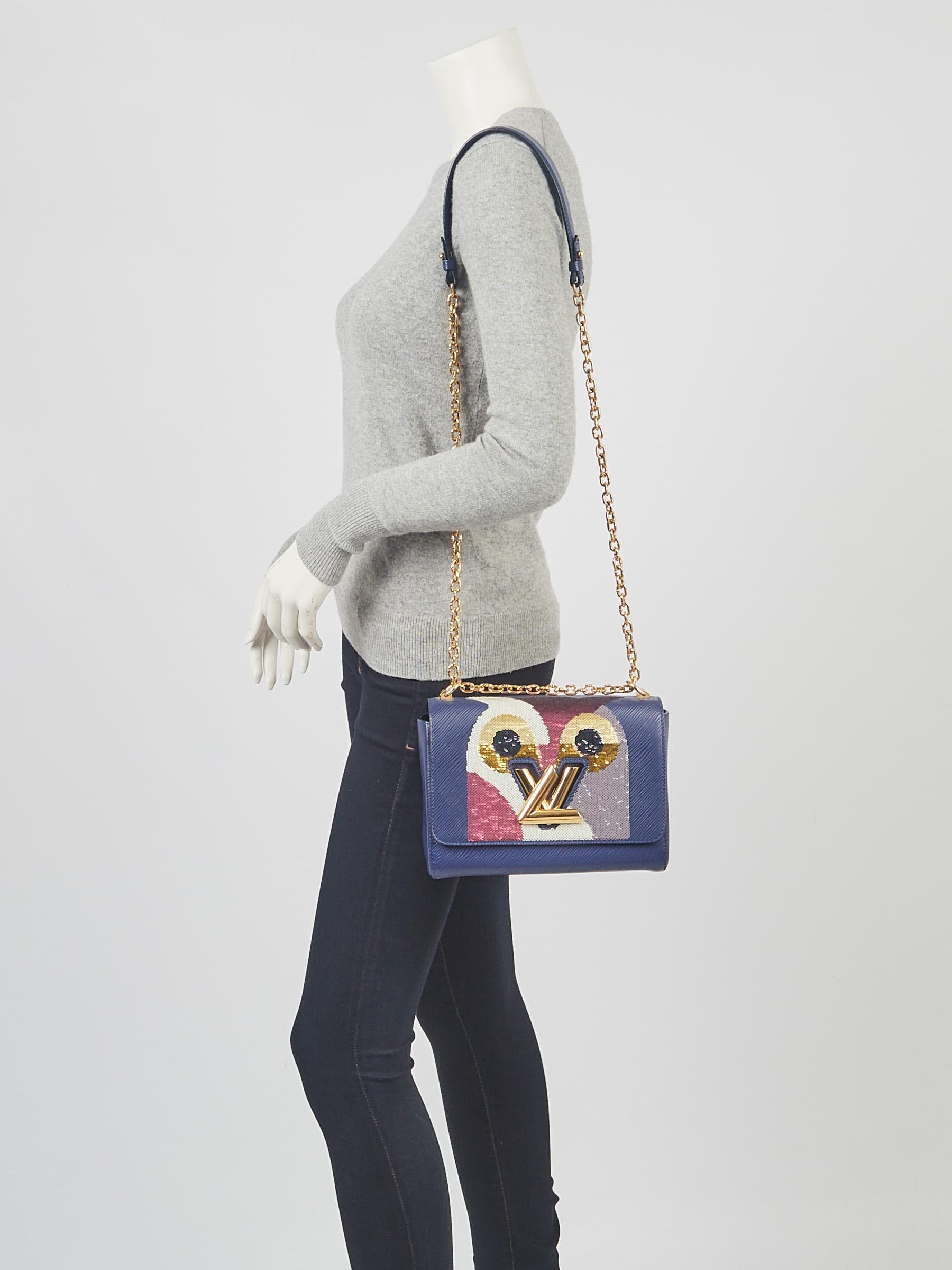 Louis Vuitton Navy Indigo Epi Leather Sequin Owl MM Twist Bag