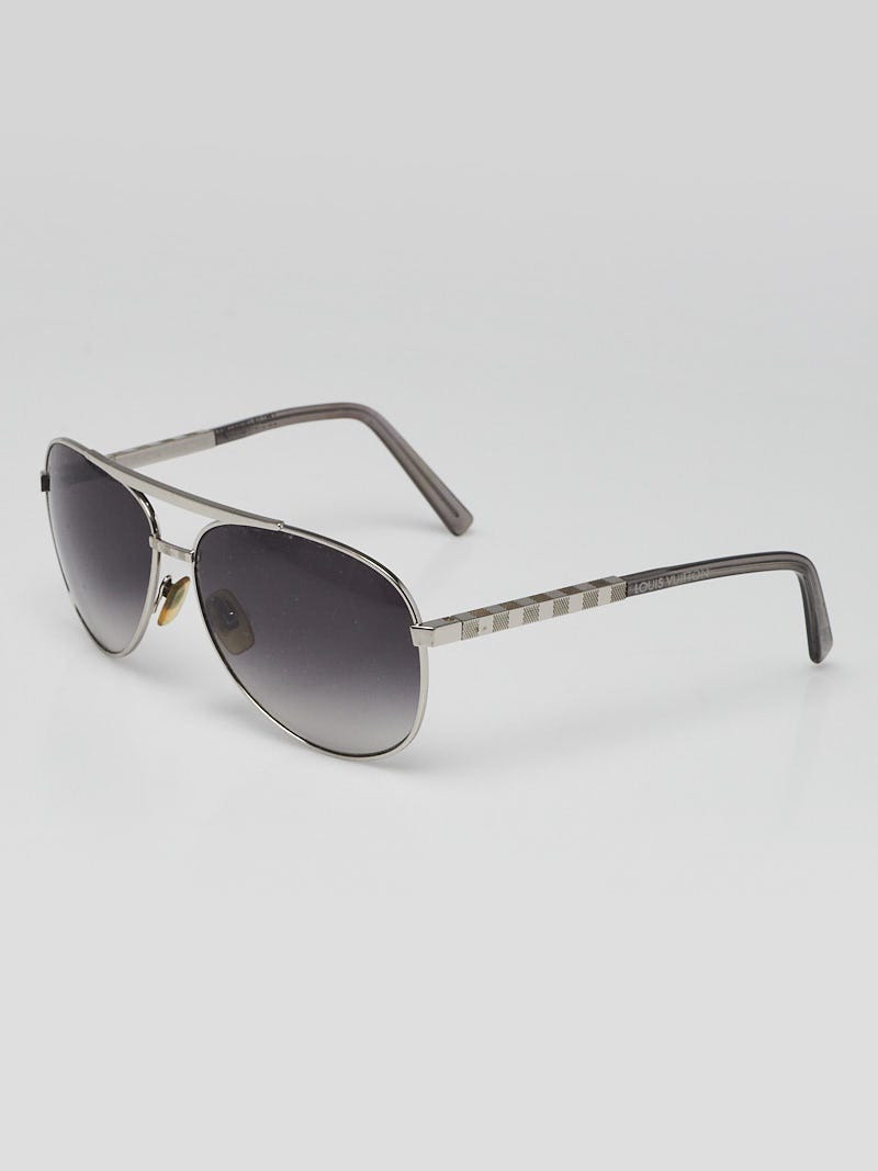 Bedreven Paleis passage Louis Vuitton Damier Silvertone Metal Attitude Pilote Sunglasses-Z0340U -  Yoogi's Closet