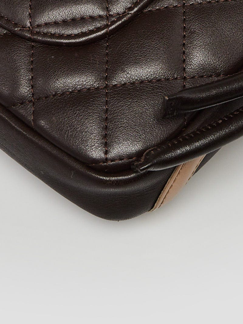 Chanel Brown Quilted Cambon Ligne Pochette Bag | Yoogi's Closet