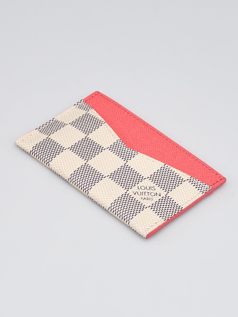 Louis Vuitton Damier Azur Card Holder Daily, Pink, One Size