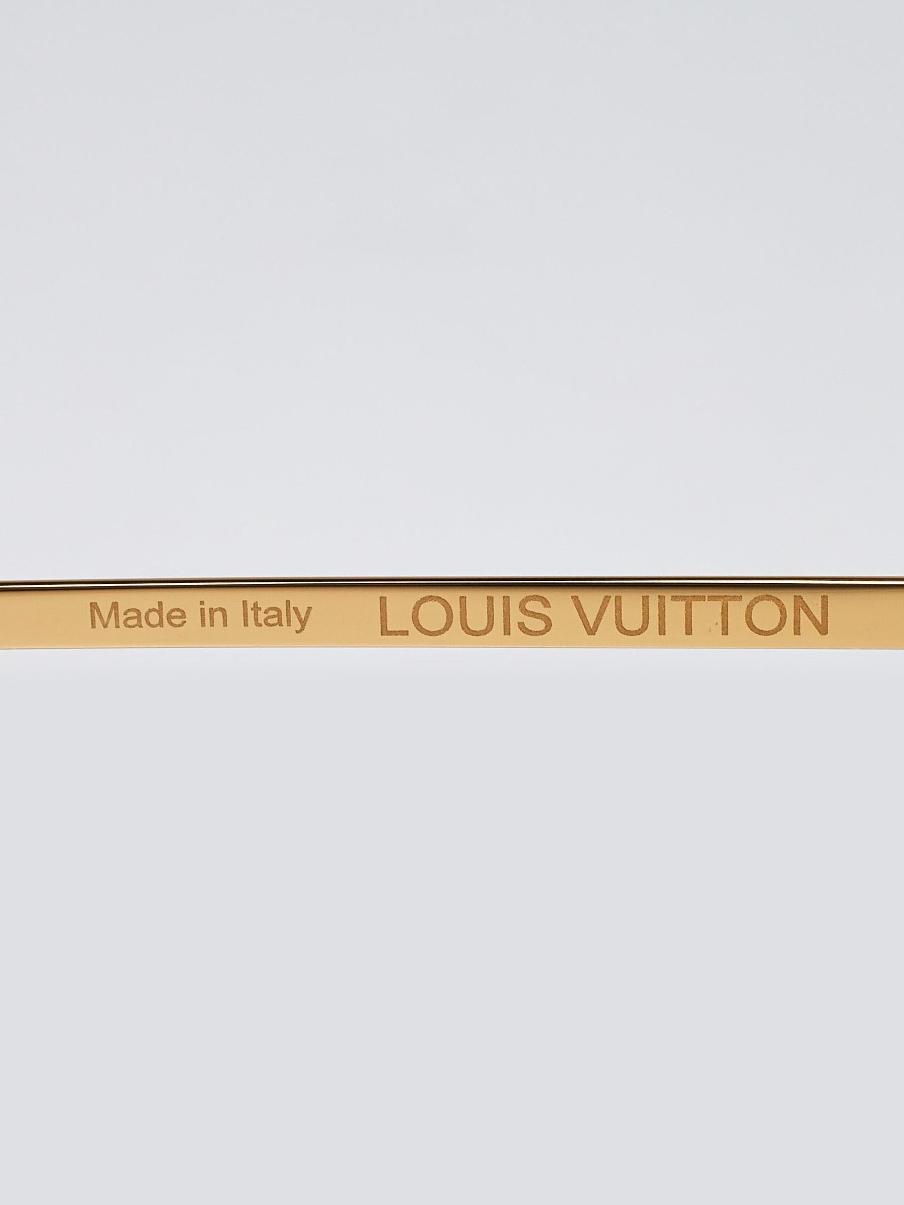 Louis Vuitton Gold Tone/ Metallic Mirrored Z2377W Shield