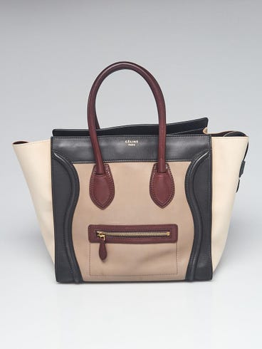 Celine Multicolor Leather Mini Luggage Tote Bag