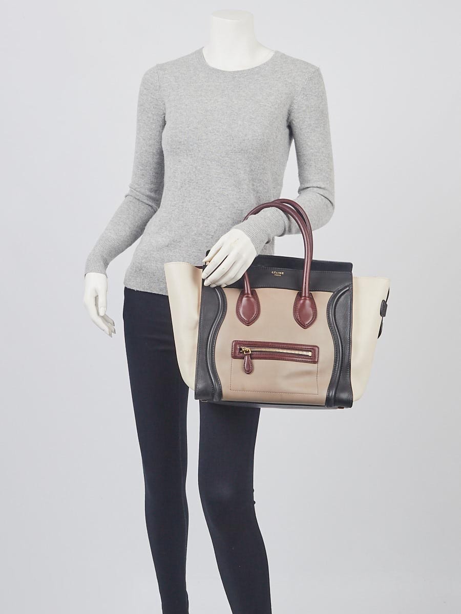 Celine Multicolor Leather Mini Luggage Tote Bag