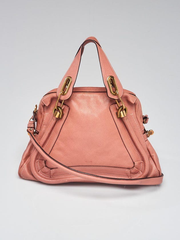 Chloe Lychee Pink Leather Medium Paraty Bag