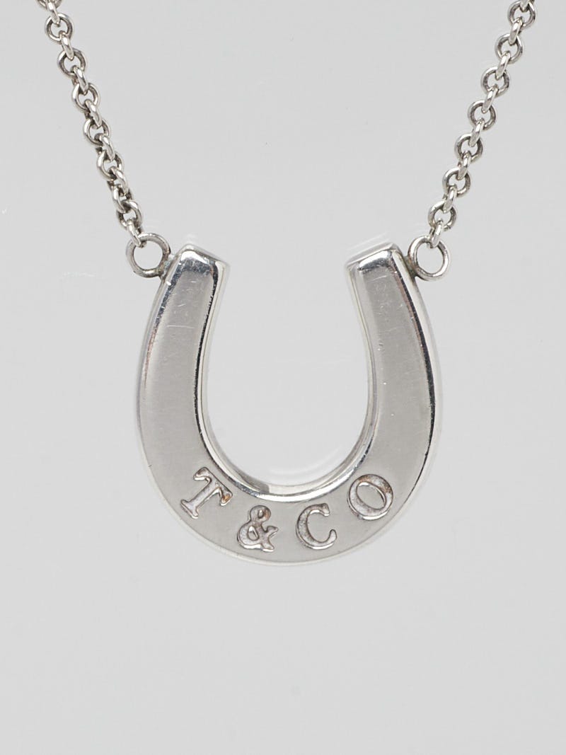 Sparkling Horseshoe Necklace in Sterling Silver – Gallop Guru