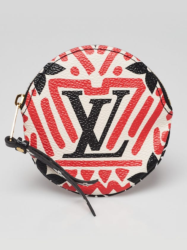 Louis Vuitton Cream/Red Monogram Canvas Crafty Round Coin Purse
