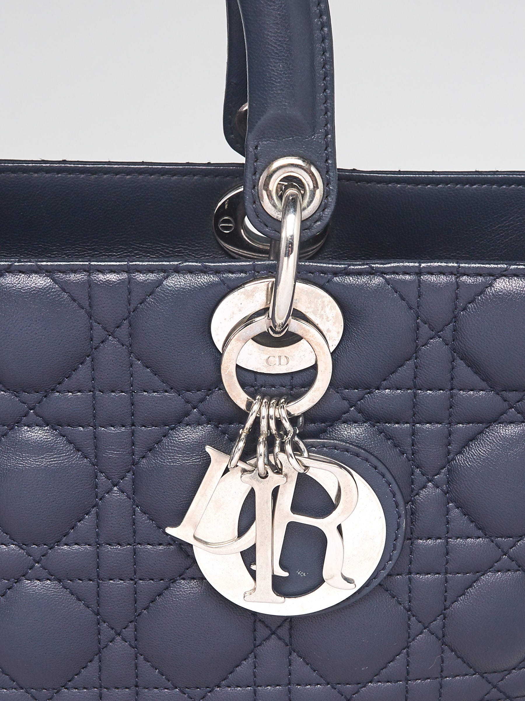 Lady dior bag online navy blue