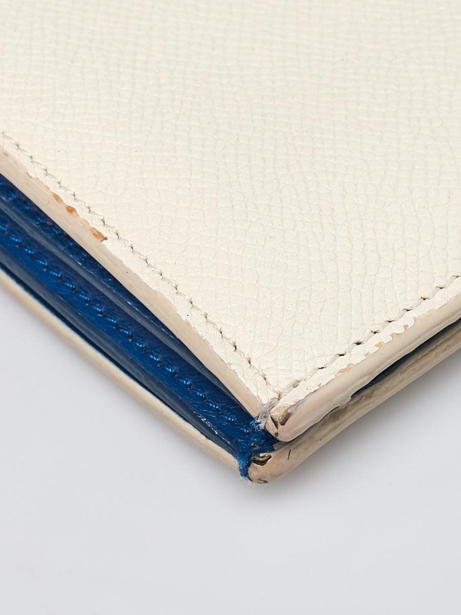 Celine Blue/Green Leather Multifunction Strap Wallet - ShopStyle