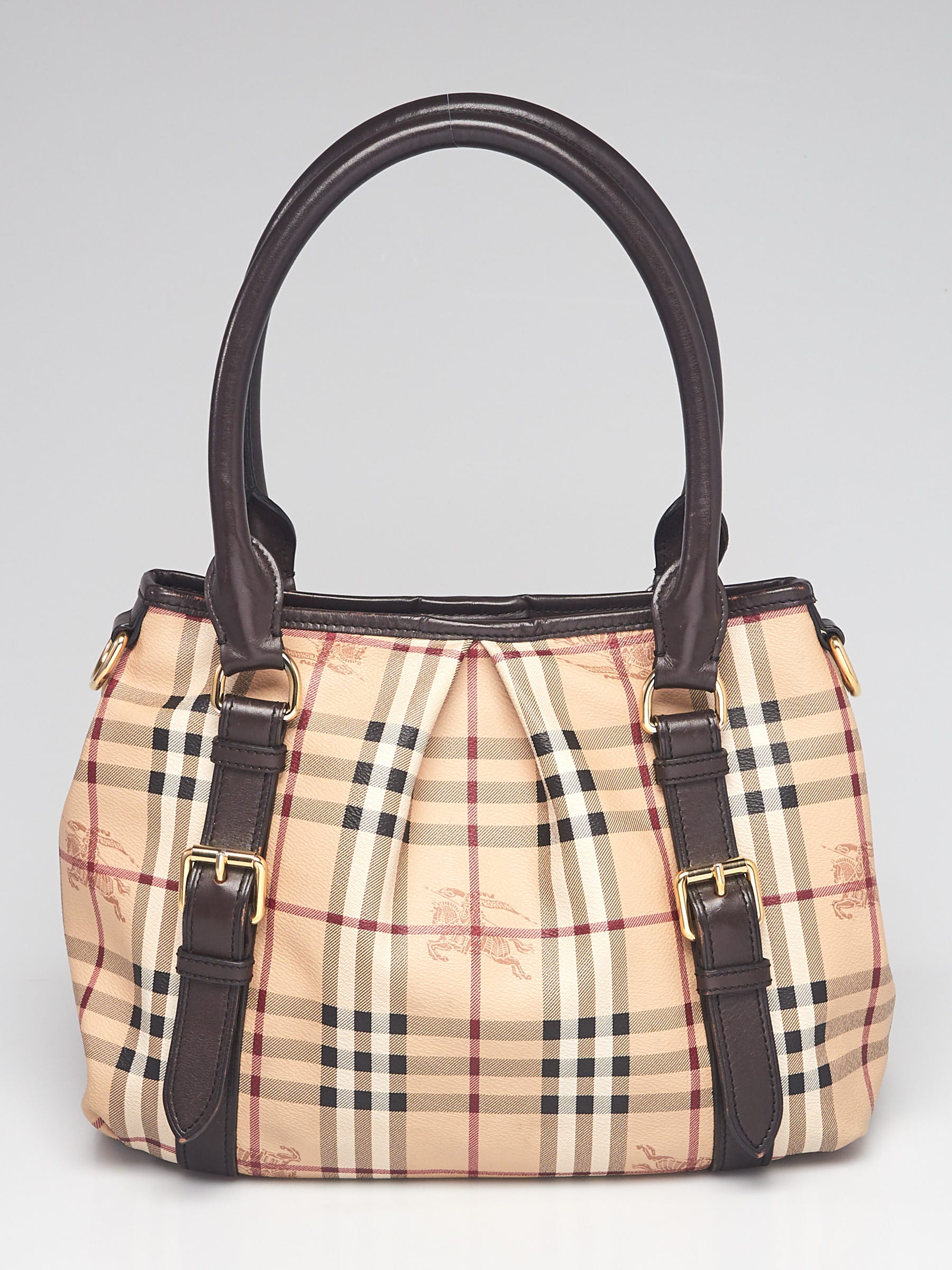 Burberry Haymarket Check Coated Canvas Tote Bag - Yoogi's Closet