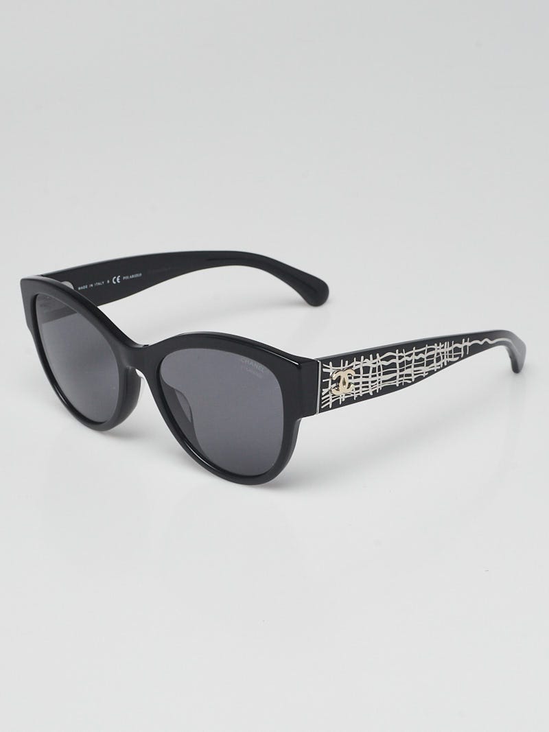 Chanel Black Acetate Frame Polarized Pantos Sunglasses - 5434 - Yoogi's  Closet