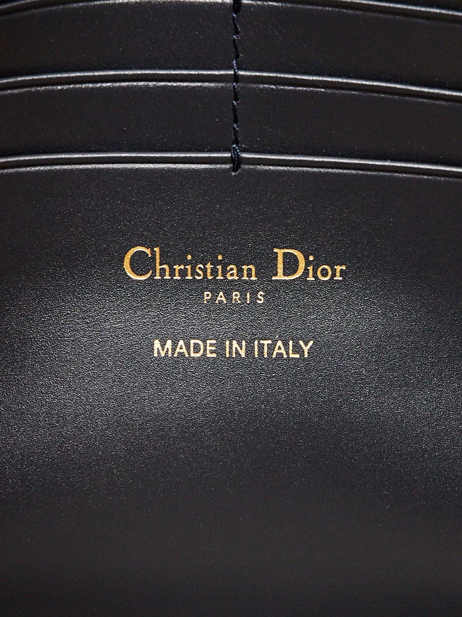 Christian Dior Saddle Chain Clutch Oblique Canvas Blue 2389801