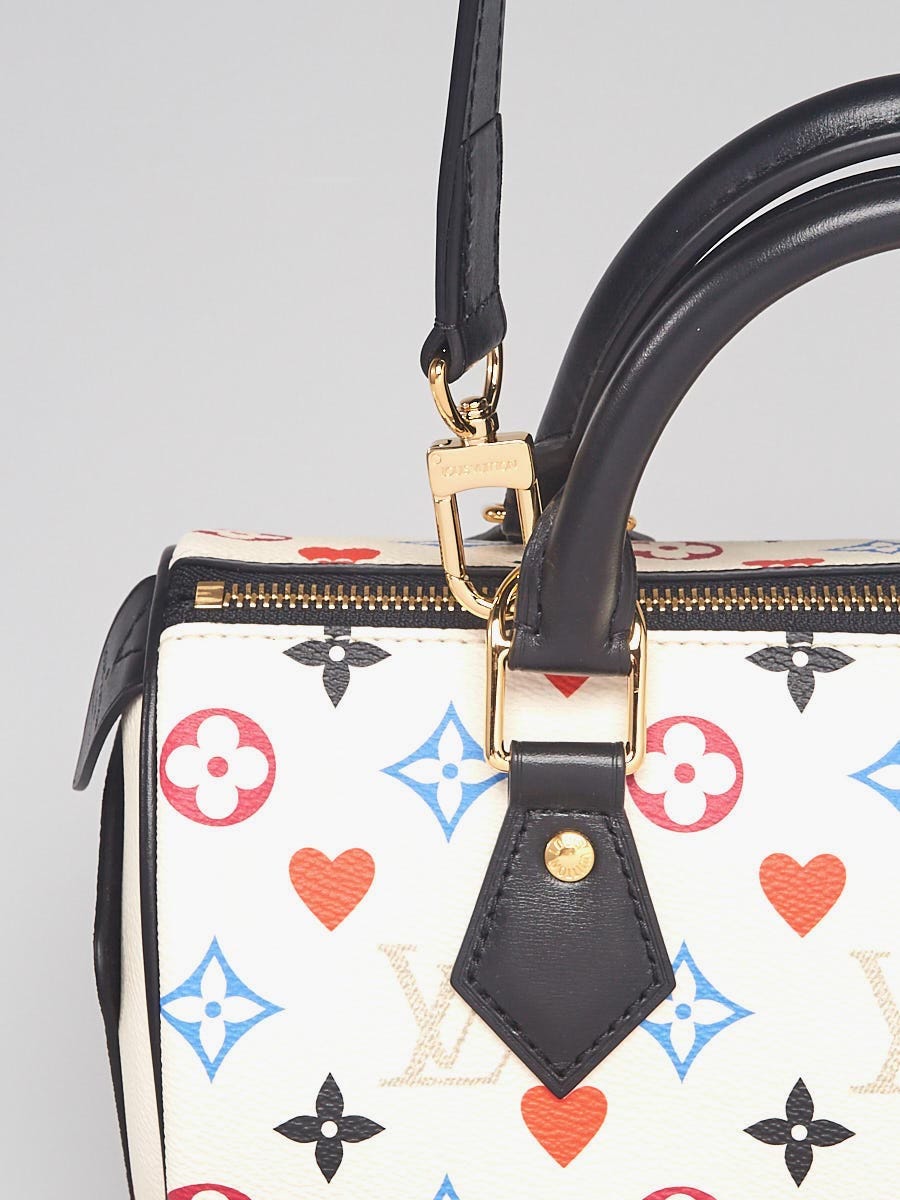 Louis Vuitton White Multicolor Monogram Canvas Game On Speedy 25  Bandouliere Bag - Yoogi's Closet