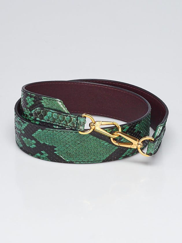 Louis Vuitton Green Python Bandouliere Strap