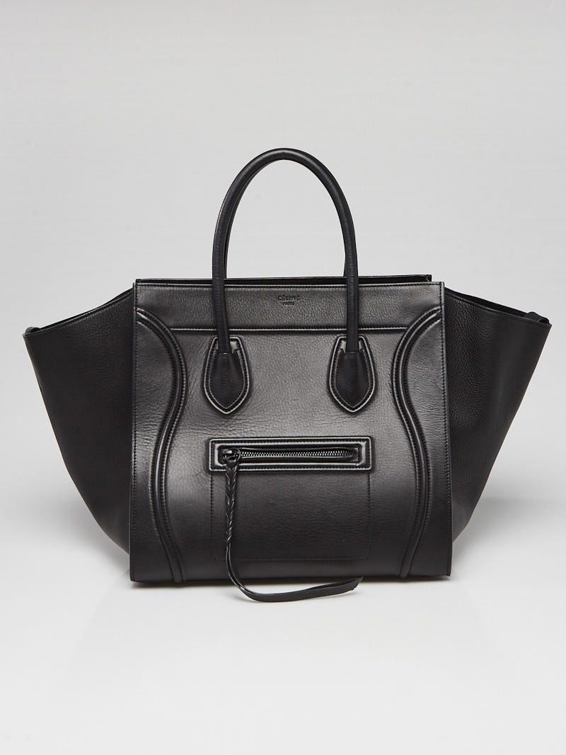 CELINE Hippo Phantom soft grain calfskin Tote Bag black