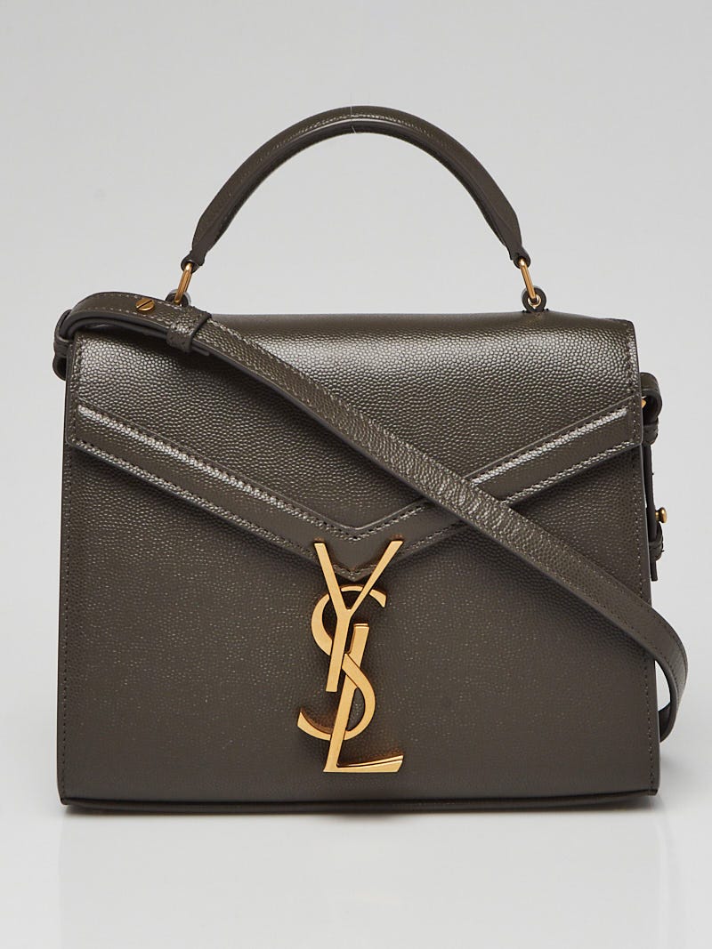 CASSANDRA Mini top handle bag in BOX SAINT LAURENT leather