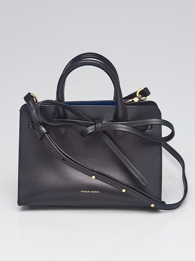 Mansur Gavriel Black Leather Mini Mini Sun Bag