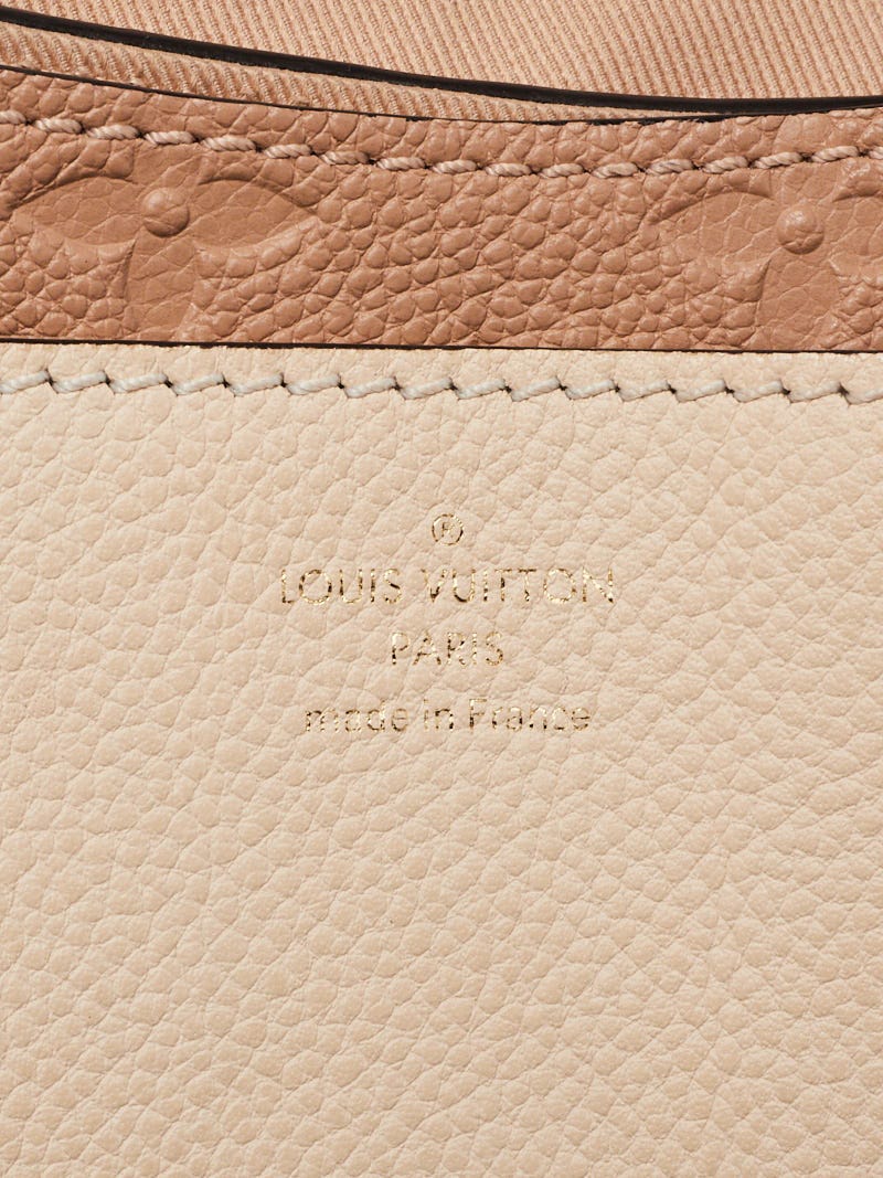 Louis Vuitton Monogram Empreinte Leather Cross Body Handbag Blanche MM  Papyrus Creme Article: M43619