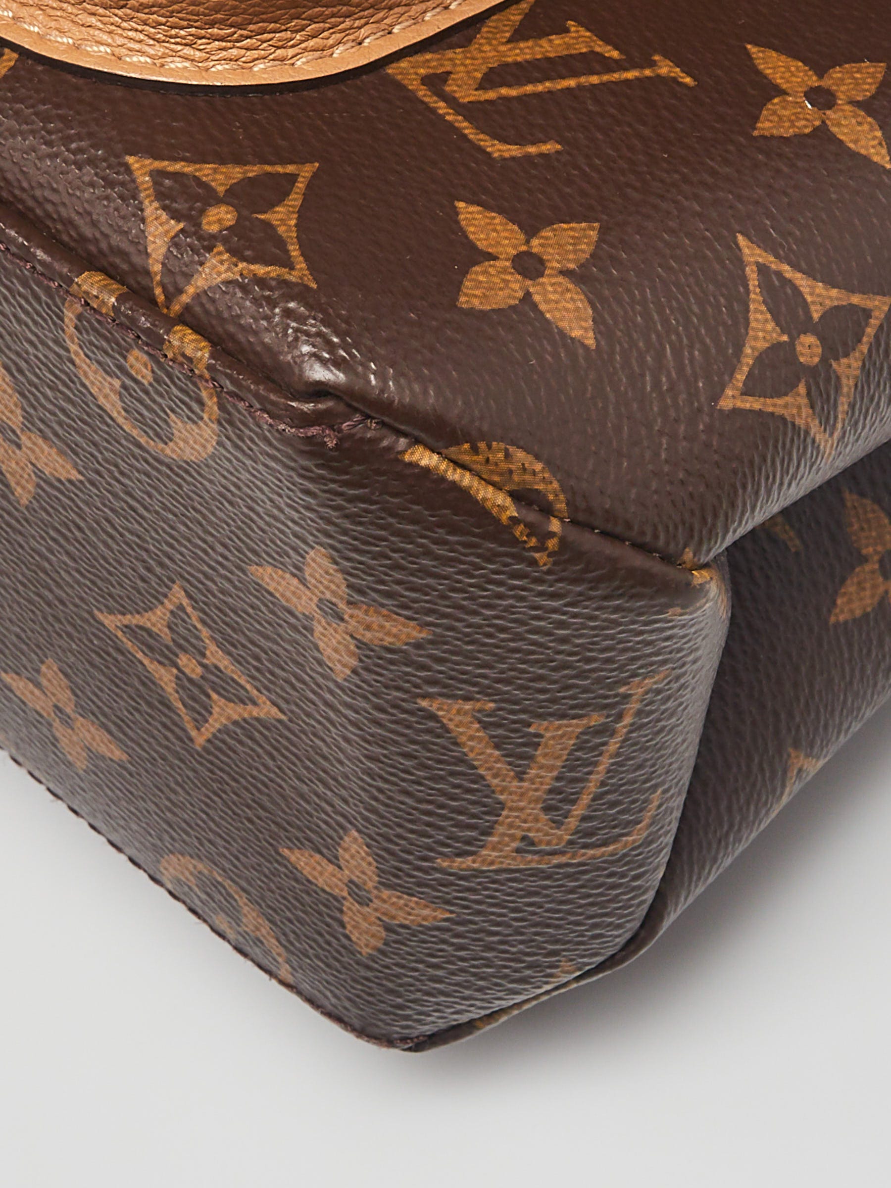 【マクラ】Louis Vuitton ボディバッグ ブラウン キャンバス Louis Vuitton N40178 Santa Monica Saffron Damier Ebene Shoulder