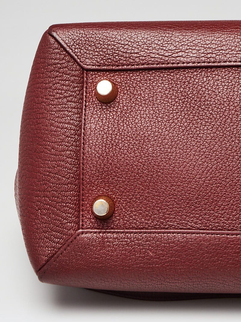 Celine Burgundy Grained Leather Mini Belt Bag Yoogi s Closet