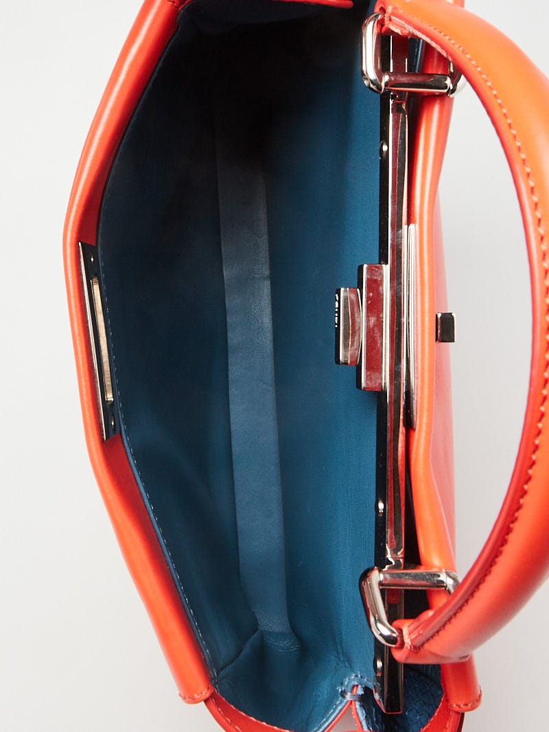 Fendi Orange/Blue Leather and Python Monster Eyes Regular