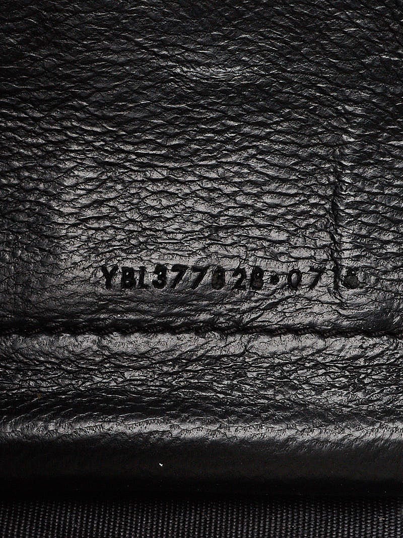 Yves Saint Laurent White Chevron Quilted Grained Leather Envelope