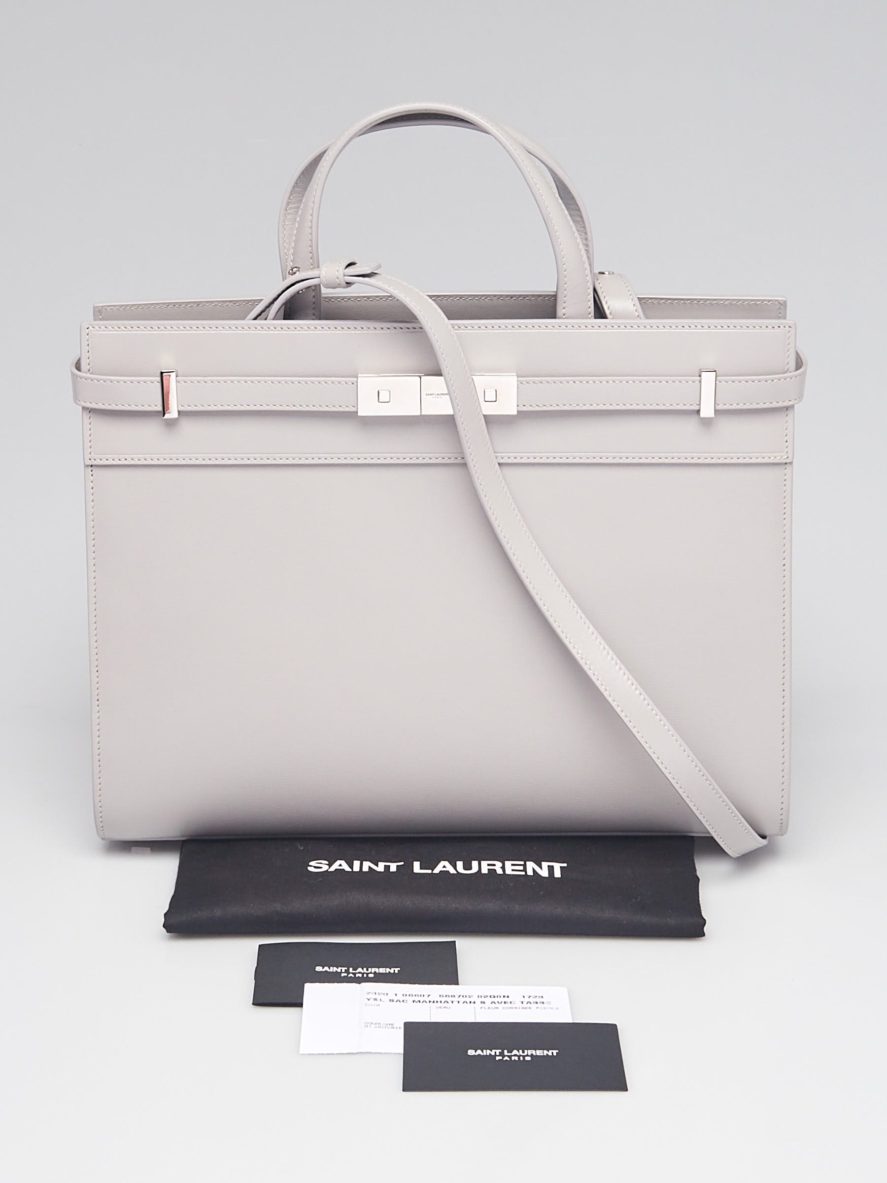 Saint laurent manhattan small smooth outlet leather tote bag