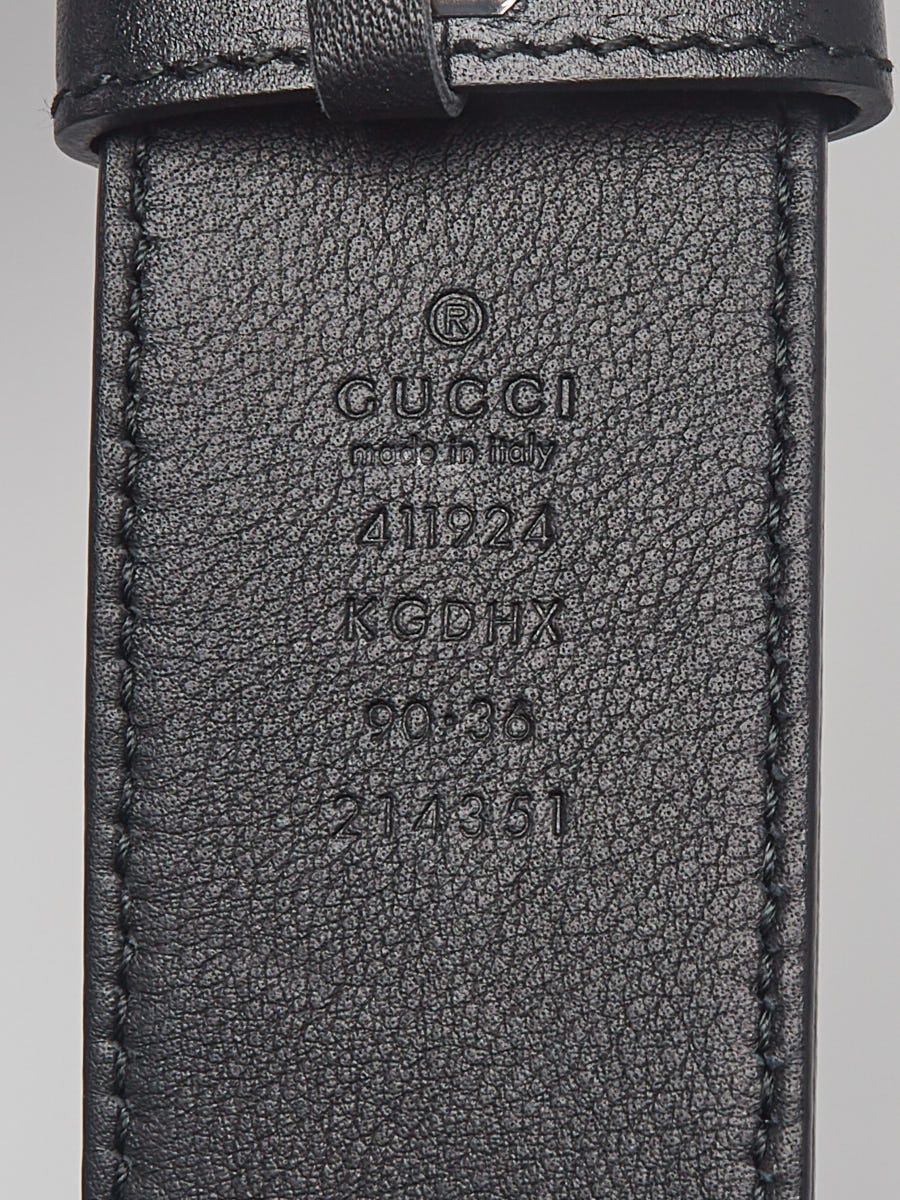 GUCCI GG Supreme Monogram Interlocking G Belt 90/36 Dark Brown