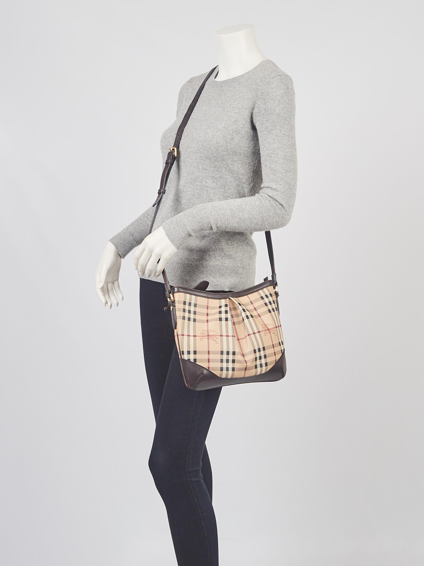 Burberry Brown Haymarket Check Coated Canvas Hartham