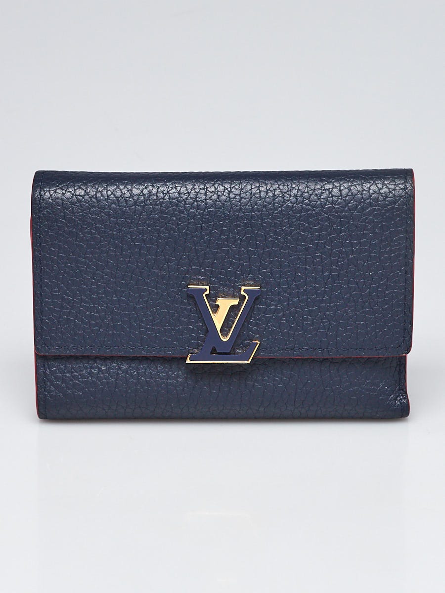 Louis Vuitton Cobalt Taurillon Leather Capucines Compact Wallet