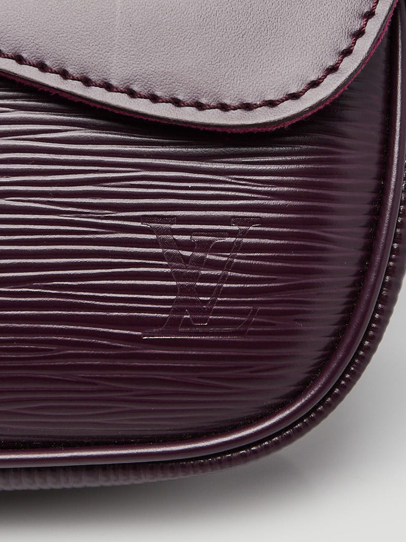 Louis Vuitton – Louis Vuitton Pochette Montaigne Epi Leather Cassis Purple  – Queen Station