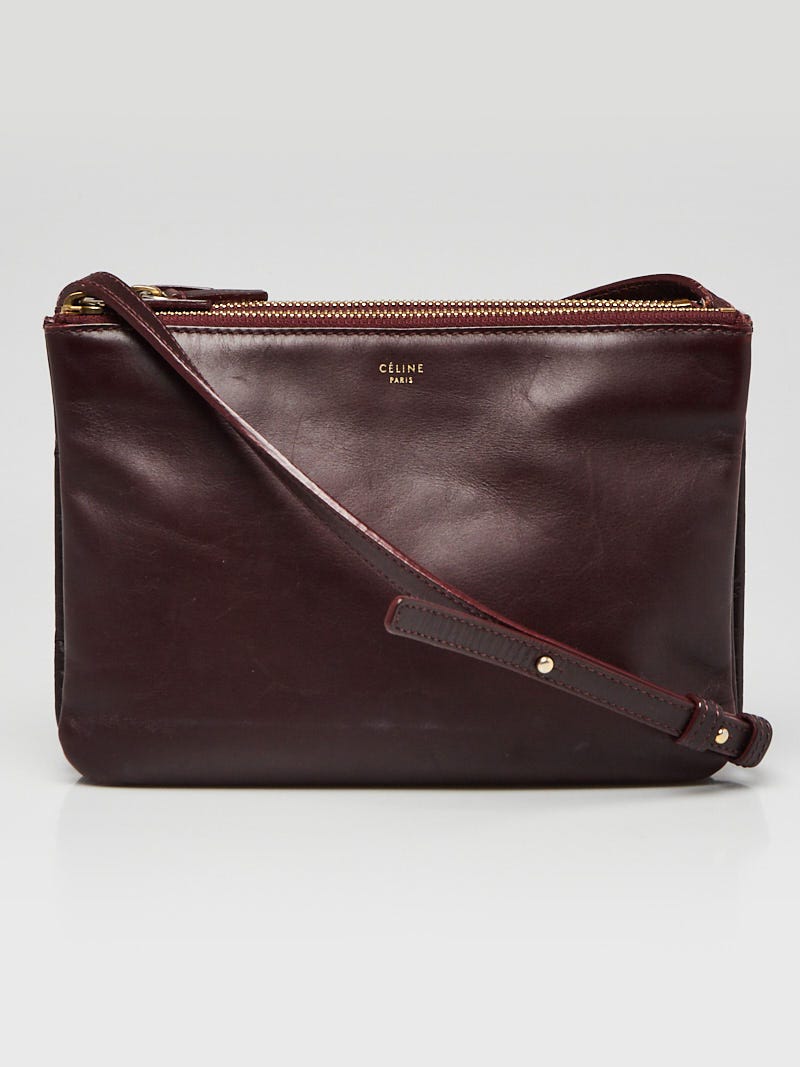 CELINEトリオ　スモール　バーガンディ CELINEトリオスモールバーガンディ