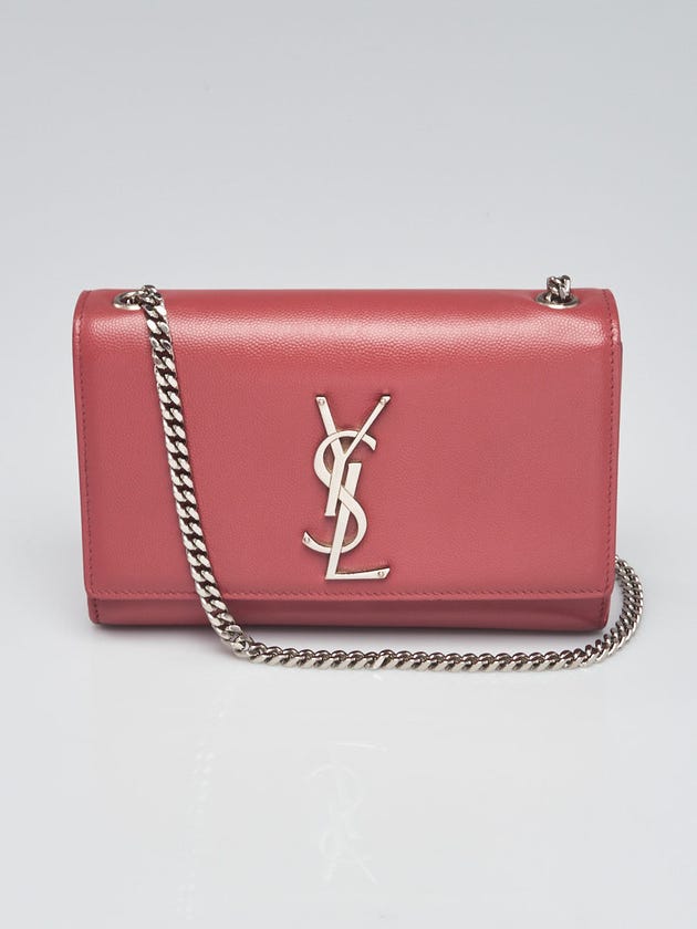 Yves Saint Laurent Pink Pebbled Leather Small Kate Bag