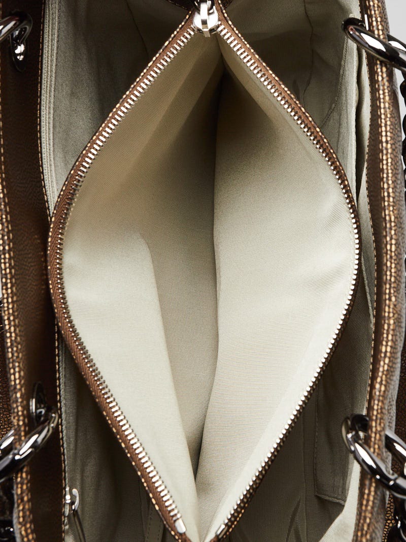 Chanel Bronze Quilted Caviar Leather Grand Shopping Tote Bag