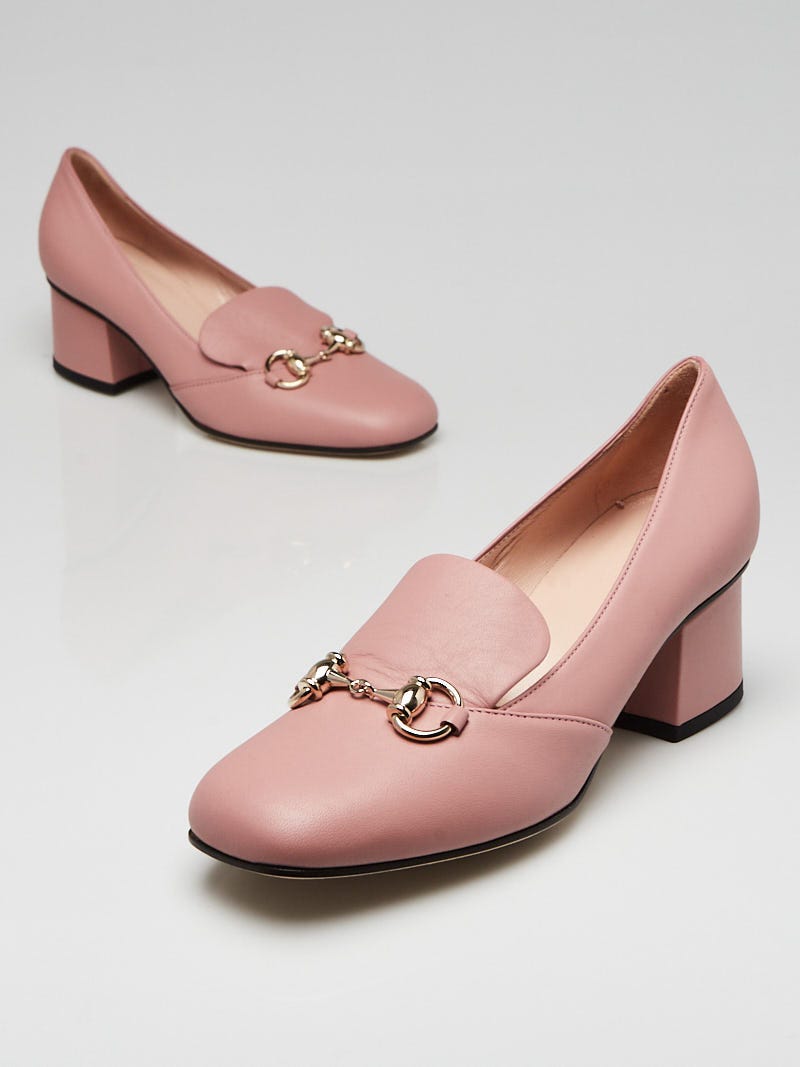 Gucci hot sale pink loafers