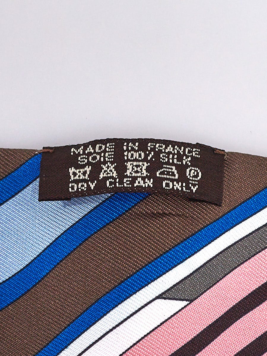 Hermes Pink Printed Silk Sangles En ZigZag Twilly | Yoogi's Closet
