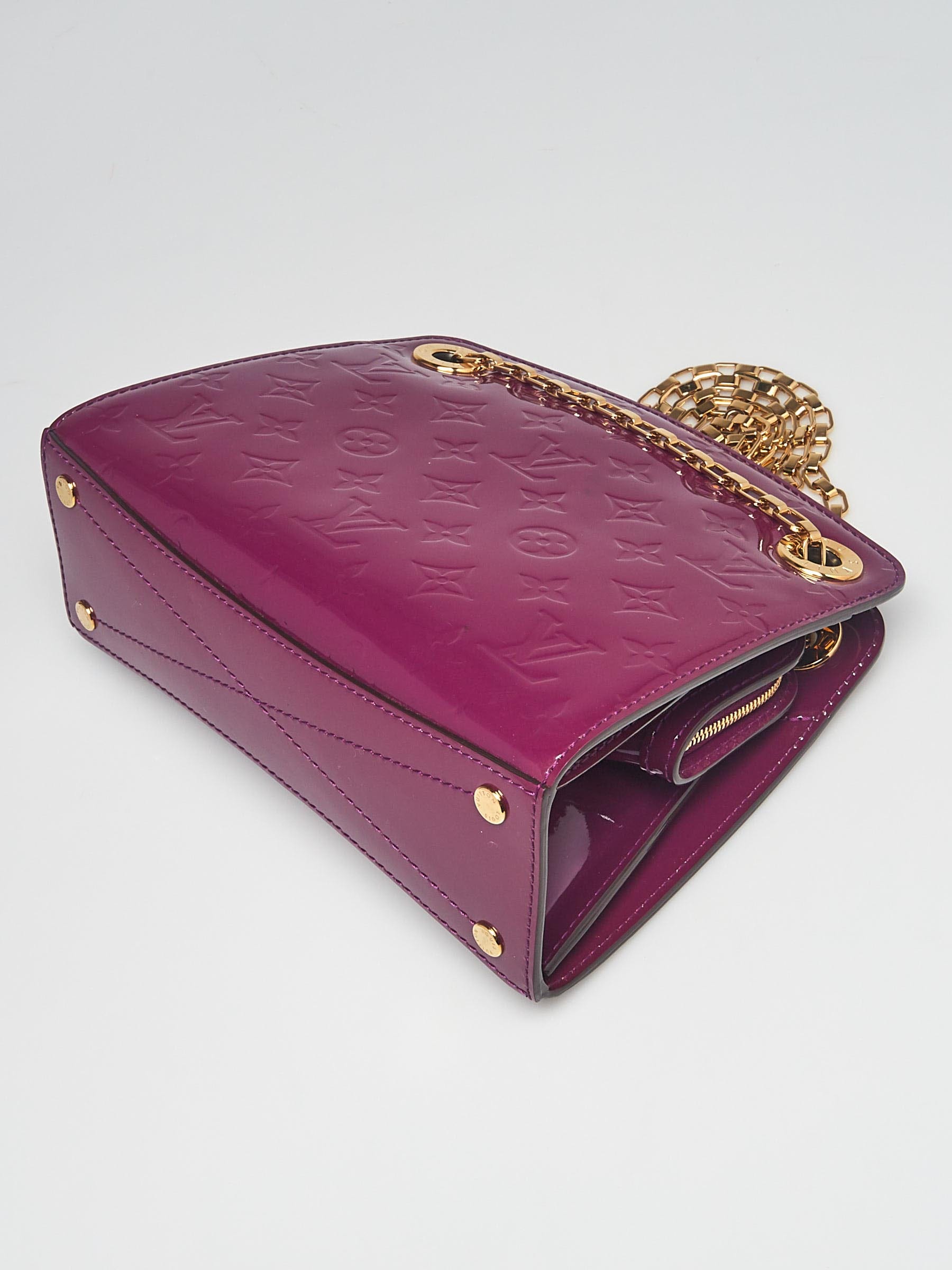 Louis Vuitton Amethyste Monogram Vernis Alma BB Bag - Yoogi's Closet