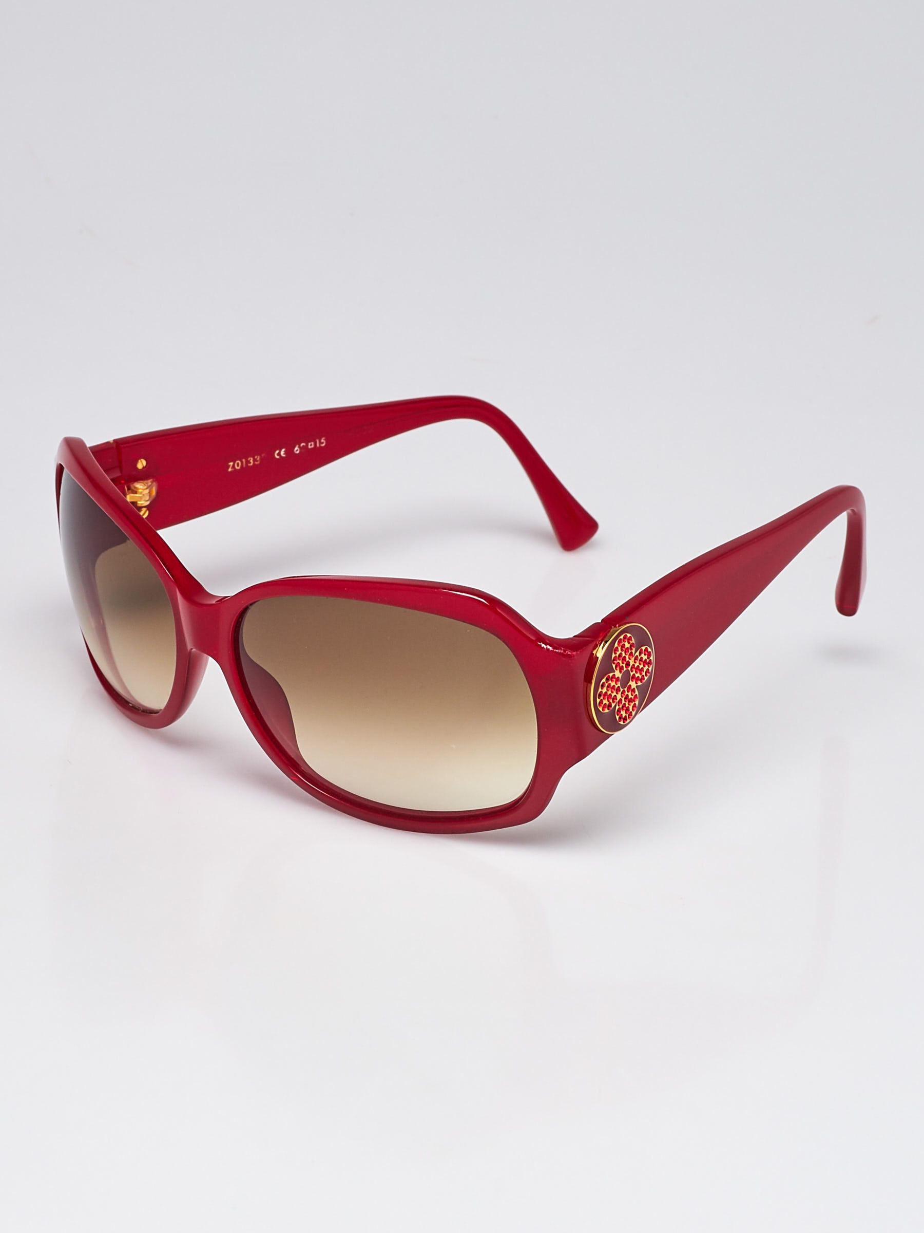 Louis Vuitton Red Acetate Frame Ursula Strass Sunglasses Z0133E - Yoogi's  Closet