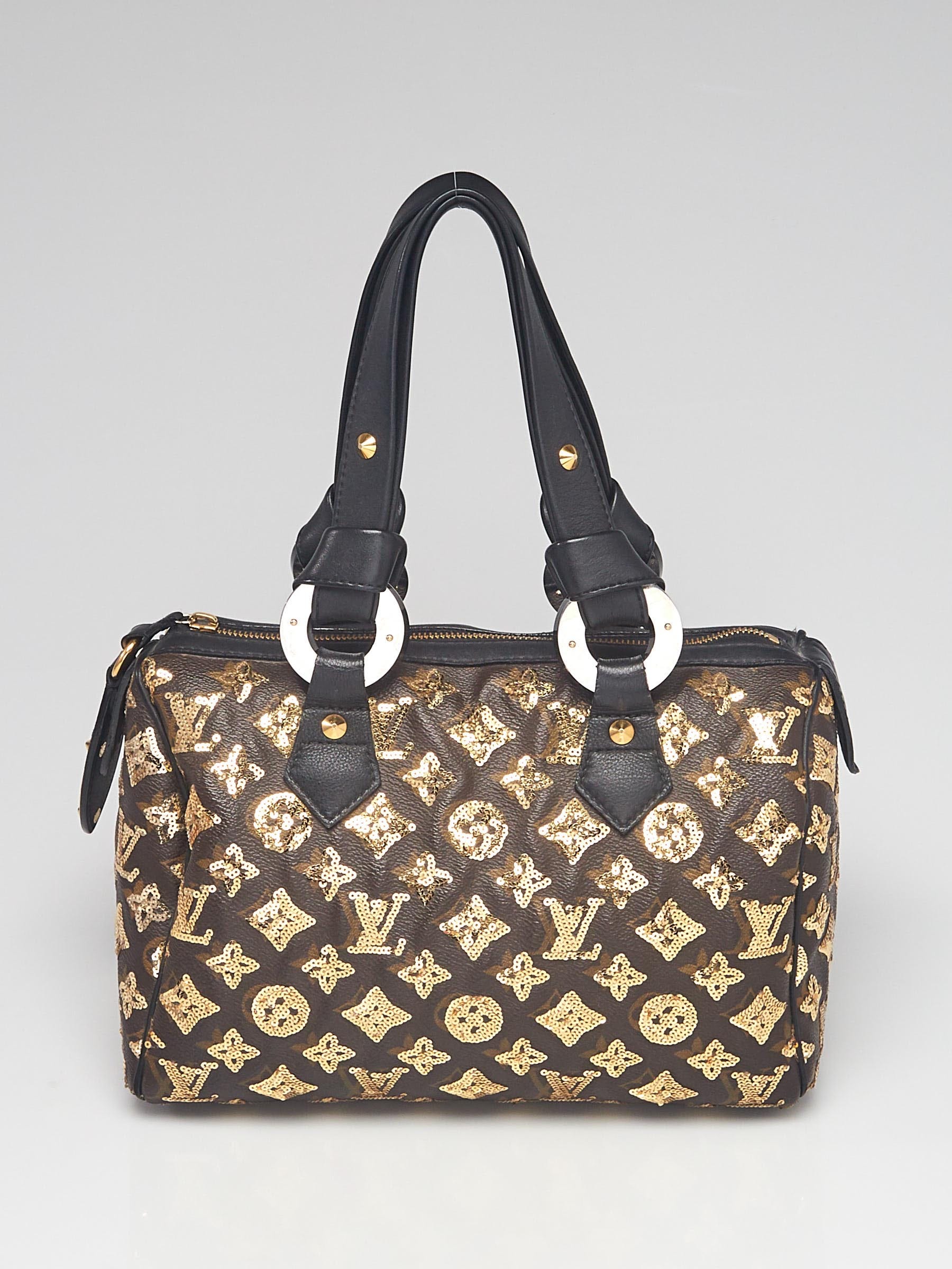 Handbags Louis Vuitton Louis Vuitton Limited Edition Monogram Eclipse Speedy 30 in Black Sequins and Coated Canvas