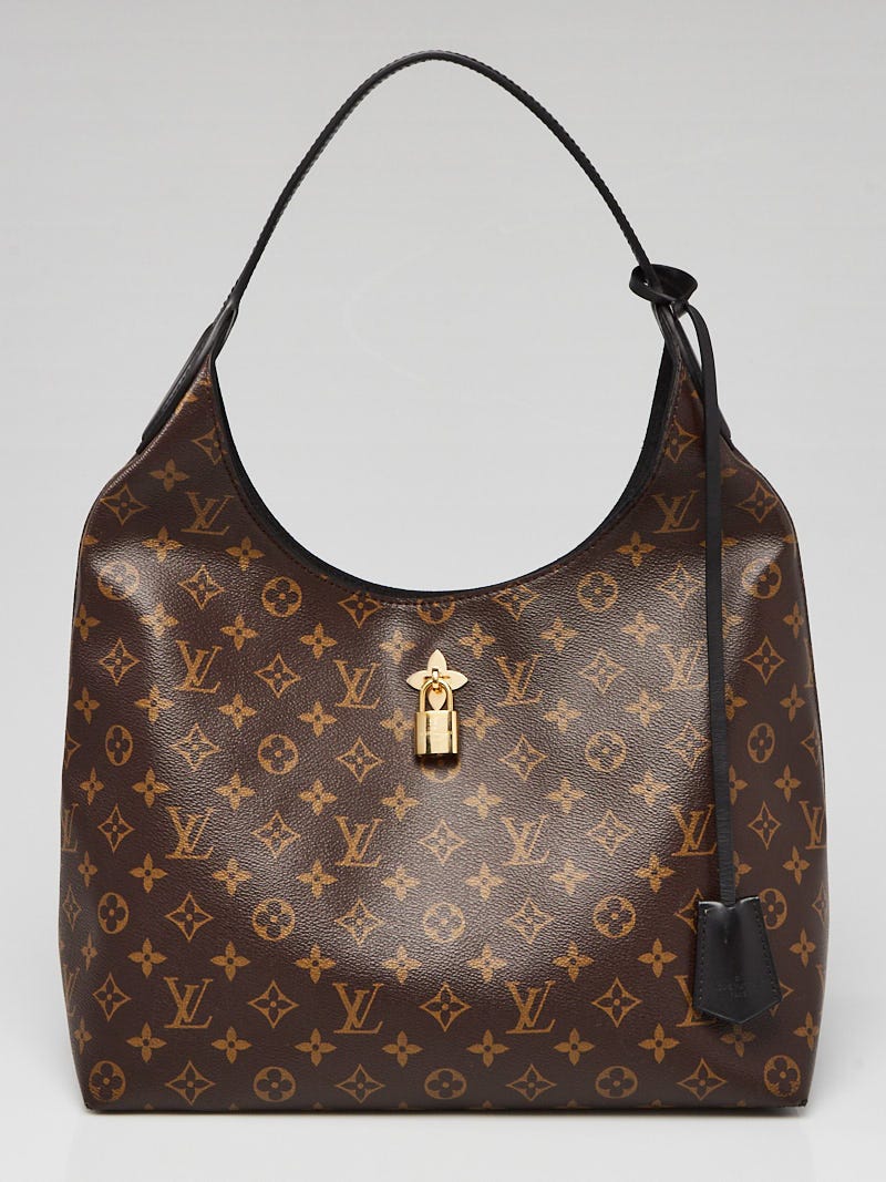 Louis Vuitton Flower Hobo Bag Black Brown Canvas Monogram for sale online
