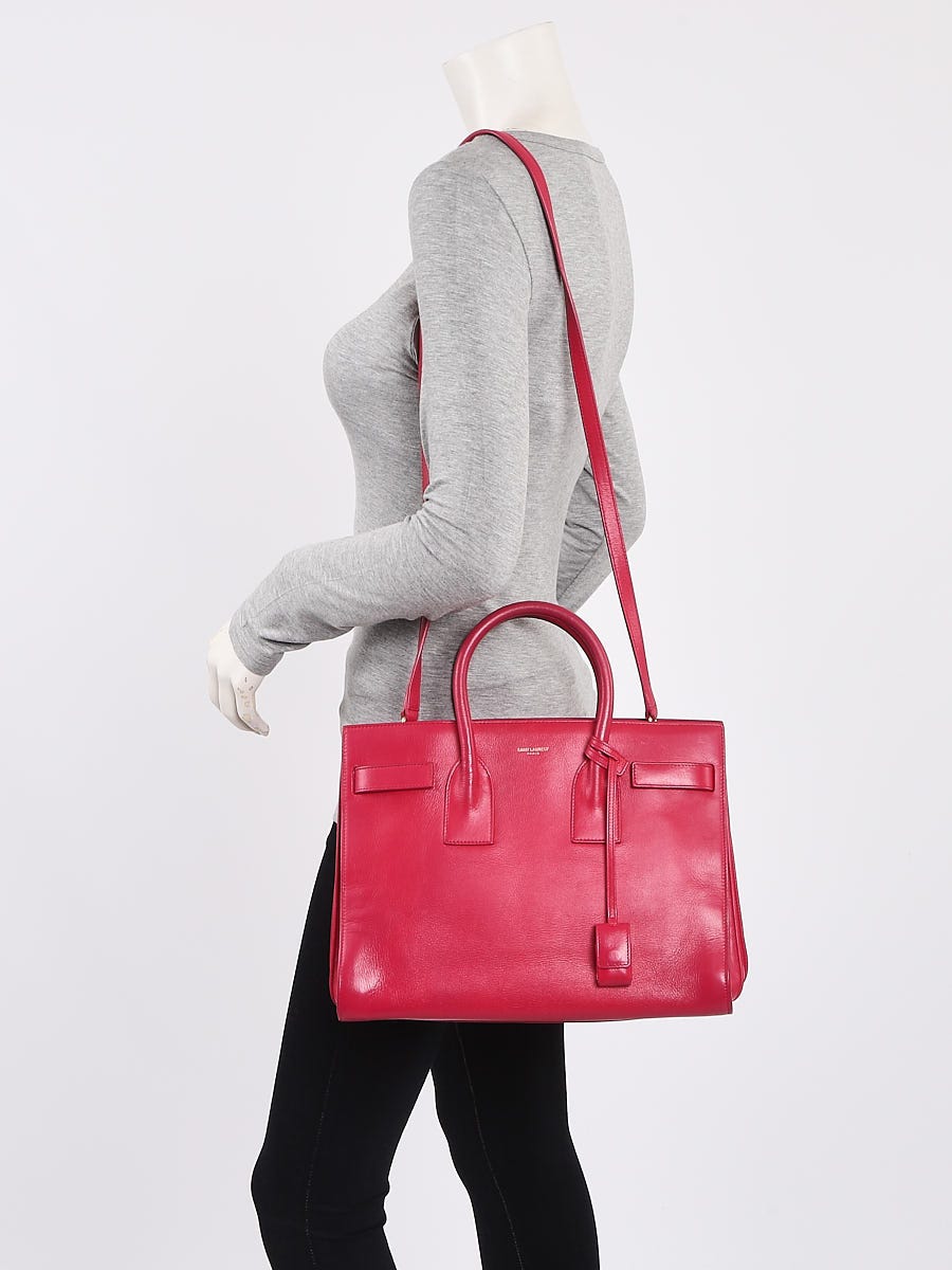 Yves Saint Laurent Pink Leather Small Sac de Jour Tote Bag