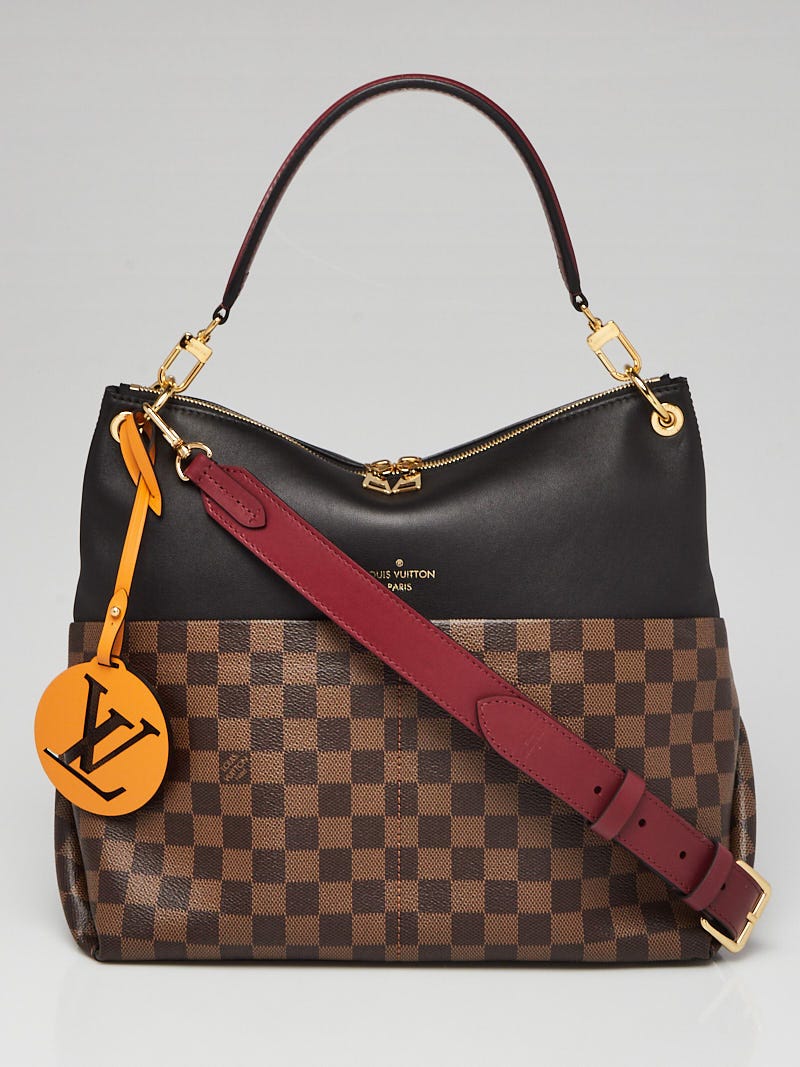 Louis Vuitton Maida Handbag Damier with Leather Black 2107951