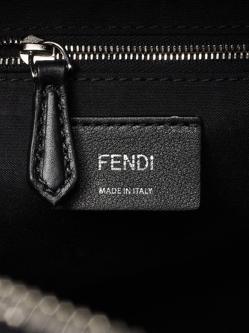 Fendi Black Leather Medium Monster Eyes Backpack Bag - 8BZ035