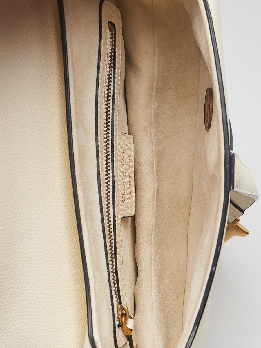 Christian Dior Latte Grained Calfskin Leather Saddle Bag | Yoogi's
